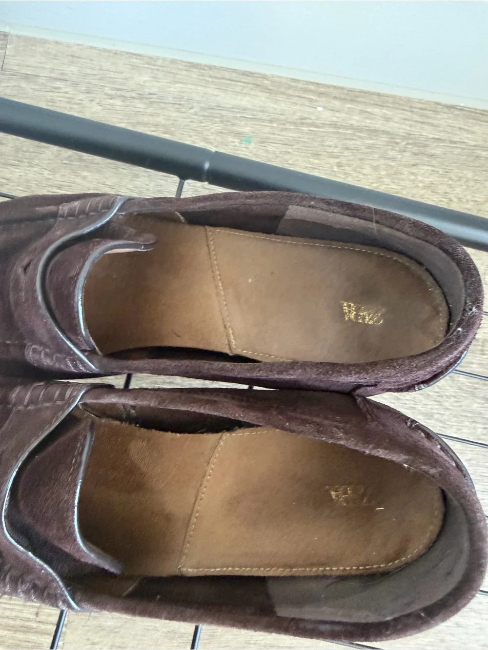 ZARA Brown Suede Penny Loafers Block Heel Women’s EU 40 US 9 Excellent